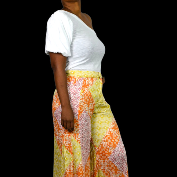 Nation LTD Raina One Shoulder Tee White Balloon Sleeve Pima Cotton T Shirt Small - Picture 11 of 14